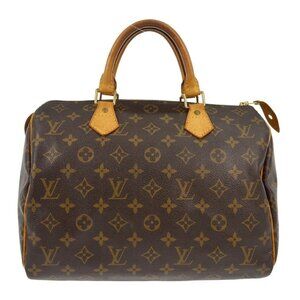 LOUIS VUITTON SPEEDY 30 HANDBAG PURSE MONOGRAM CANVAS M41526 AA1023 RQ00293
